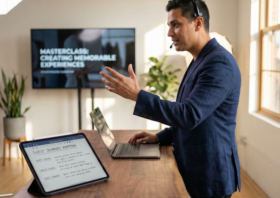 Trainer zeigt praktische KI Anwendungen für den Hospitality Alltag